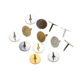 50pcs Brooch Pin Base Caps Button Pins Blank Backs Butterfly Clasp DIY Jewelry
