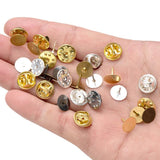 50pcs Brooch Pin Base Caps Button Pins Blank Backs Butterfly Clasp DIY Jewelry