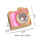 Billiards Dice Camera Purse Lip Zircon Enamel Bead