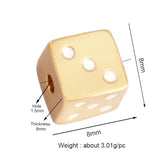 Billiards Dice Camera Purse Lip Zircon Enamel Bead