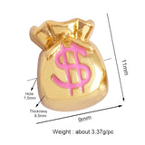 Billiards Dice Camera Purse Lip Zircon Enamel Bead