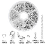 Alloy Jewelry Findings Set Lobster Clasp Jump Rings Extended Chain DIY Kit