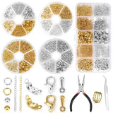 Alloy Jewelry Findings Set Lobster Clasp Jump Rings Extended Chain DIY Kit