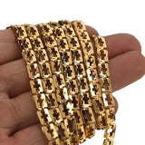 1m Stainless Steel Double-layer Hollow Cross Chain for DIY Necklaces
