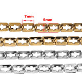 1m Stainless Steel Double-layer Hollow Cross Chain for DIY Necklaces