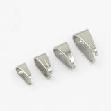 100pcs Stainless Steel Hook Clasp Pinch Clips Bail Pendants
