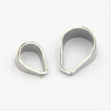 100pcs Stainless Steel Hook Clasp Pinch Clips Bail Pendants