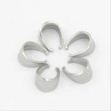 100pcs Stainless Steel Hook Clasp Pinch Clips Bail Pendants