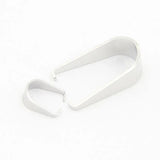 100pcs Stainless Steel Hook Clasp Pinch Clips Bail Pendants