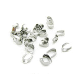 100pcs Stainless Steel Hook Clasp Pinch Clips Bail Pendants