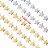 1m 18k Stainless Steel 8mm Star Chains for Jewelry Making DIY