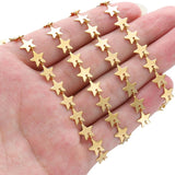 1m 18k Stainless Steel 8mm Star Chains for Jewelry Making DIY