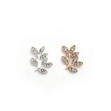 20 PCS 17x25mm Crystal Rhinestones Leaf Branches Alloy Accessories