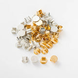 100pcs 8mm Hair Ring Clip Blank Base for Rubber Bands Buckle DIY Jewelry Making