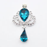 10pcs Flat Bottom Alloy Rhinestone Crown Pendant Accessories