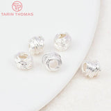 10PCS 24K Brass Irregular Beads 4x5MM Hole 2MM High DIY Jewelry Findings