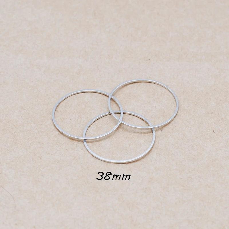 50pcs Rhodium Round Geometric Accessories DIY Jewelry Making