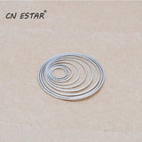 50pcs Rhodium Round Geometric Accessories DIY Jewelry Making