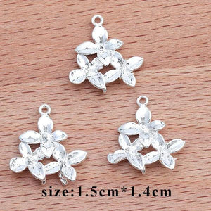 18k Plated Copper DIY Pendant Earrings 10pcs/lot