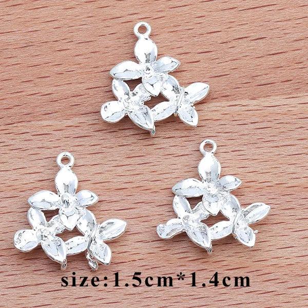 18k Plated Copper DIY Pendant Earrings 10pcs/lot