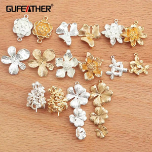 18k Plated Copper DIY Pendant Earrings 10pcs/lot