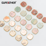 316L Stainless Steel Natural Stone Charms Jewelry Making DIY Pendants