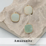 316L Stainless Steel Natural Stone Charms Jewelry Making DIY Pendants