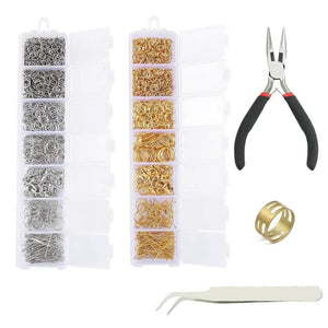 DIY Jewelry Kit 3/4/5/6/7/8/10mm Jump Rings/Lobster Clasp/Earring Hooks