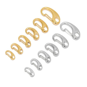 5pcs Stainless Steel D Lobster Clasps Spring Hooks Key Chains Bags Snap-fastener