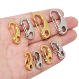 5pcs Stainless Steel D Lobster Clasps Spring Hooks Key Chains Bags Snap-fastener