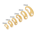 5pcs Stainless Steel D Lobster Clasps Spring Hooks Key Chains Bags Snap-fastener