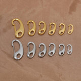 5pcs Stainless Steel D Lobster Clasps Spring Hooks Key Chains Bags Snap-fastener