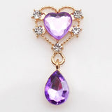 10pcs Heart Shaped Acrylic Droplet Pendant Hairpin Decor