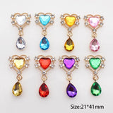 10pcs Heart Shaped Acrylic Droplet Pendant Hairpin Decor