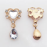 10pcs Heart Shaped Acrylic Droplet Pendant Hairpin Decor