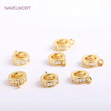 14K Plated Zircon Round Pendant Bail for Jewelry Making