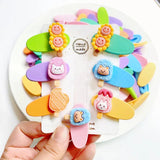 10/20pcs Acrylic Hairpin Colored Oval Girls Hairclip DIY Kids Hair Accessories