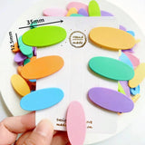 10/20pcs Acrylic Hairpin Colored Oval Girls Hairclip DIY Kids Hair Accessories