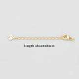 18k Plated Copper Zircon Necklace Extender 6pcs