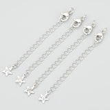 18k Plated Copper Zircon Necklace Extender 6pcs