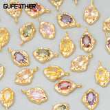 18k Rhodium Plated Zircon Charms DIY Pendants