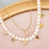 18k Rhodium Plated Zircon Charms DIY Pendants