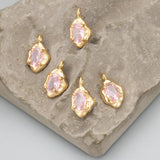 18k Rhodium Plated Zircon Charms DIY Pendants