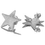 10pcs Stainless Steel Oval Star Plated Base for Earrings Making