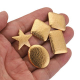 10pcs Stainless Steel Oval Star Plated Base for Earrings Making