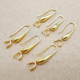 10PCS 925 Silver/18K Smooth Women's Ear Hook Earrings DIY Jewelry Making