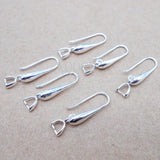 10PCS 925 Silver/18K Smooth Women's Ear Hook Earrings DIY Jewelry Making
