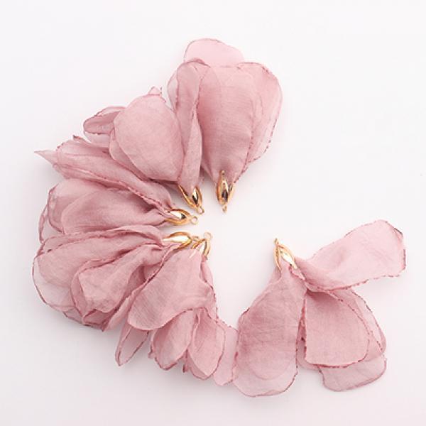 10pcs Copper Flower Charms for DIY Earrings