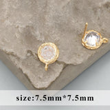 18k Rhodium Plated Zircon Handmade Charms DIY Earrings