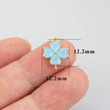 18k Plated Copper Zircon Charms Hand Made Jewelry Making DIY Pendants